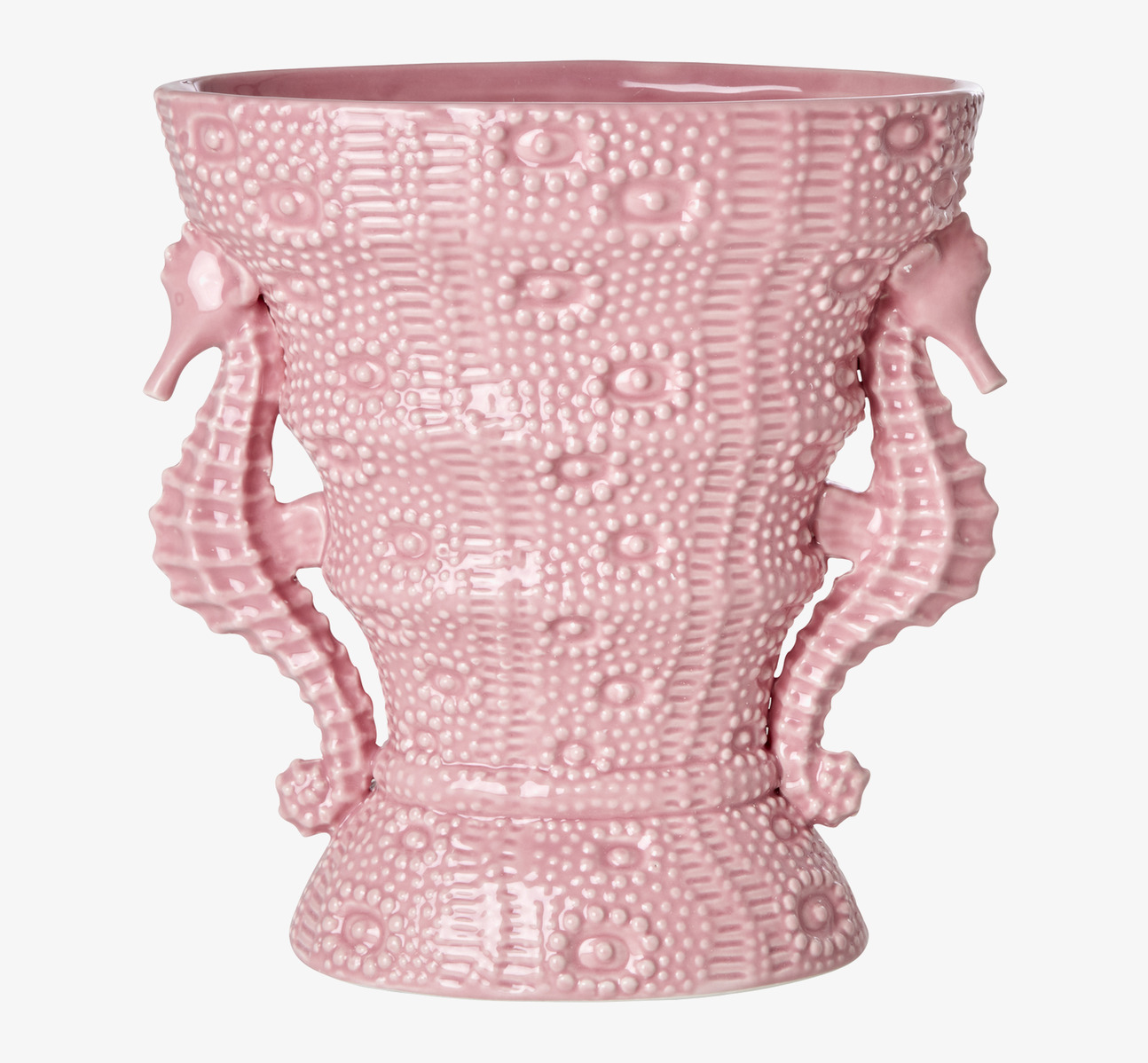 Vas - Seahorse Shape Pink från Rice med sjöhästdesign