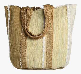 Strandväska Melon från Chic Antique i flätat naturfiber