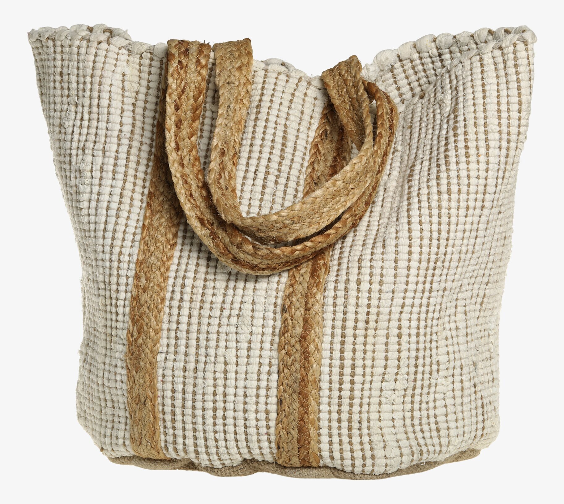 Strandväska Vit från Chic Antique med flätad design