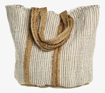 Strandväska Vit från Chic Antique med flätad design