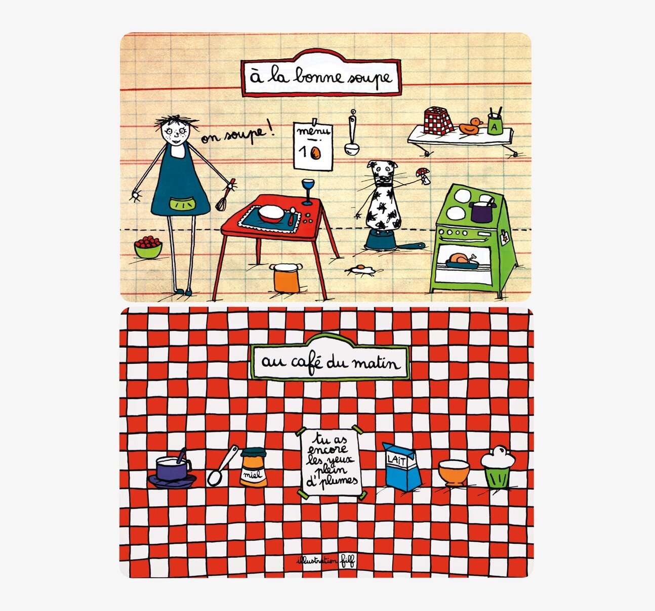 Bordstablett med två sidor från Derriére la porte