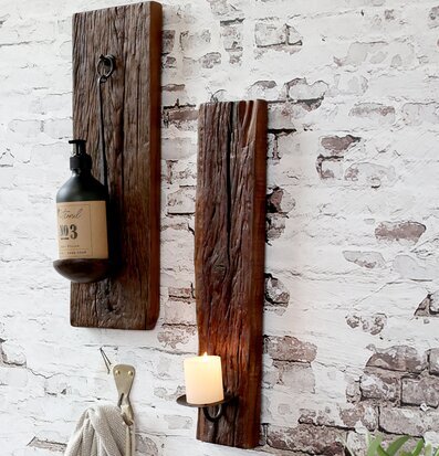 Väggljusstake Grimaud Natur H43cm från Chic Antique