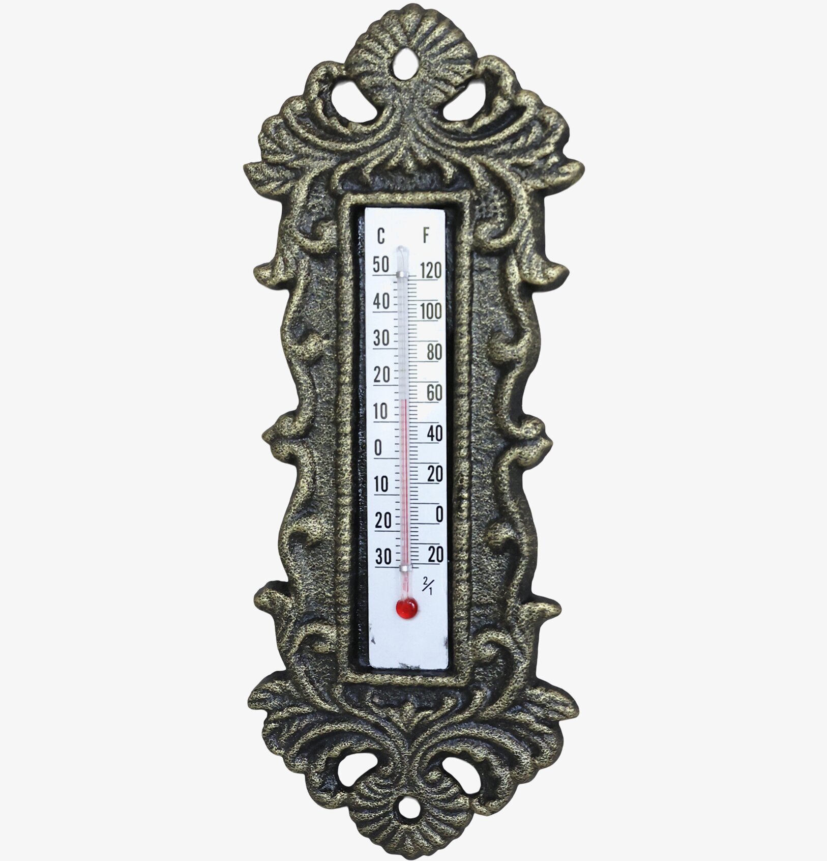 Termometer Vägg Antik Mässing från Chic Antique