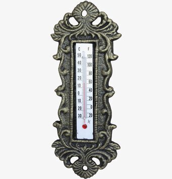 Termometer Vägg Antik Mässing från Chic Antique