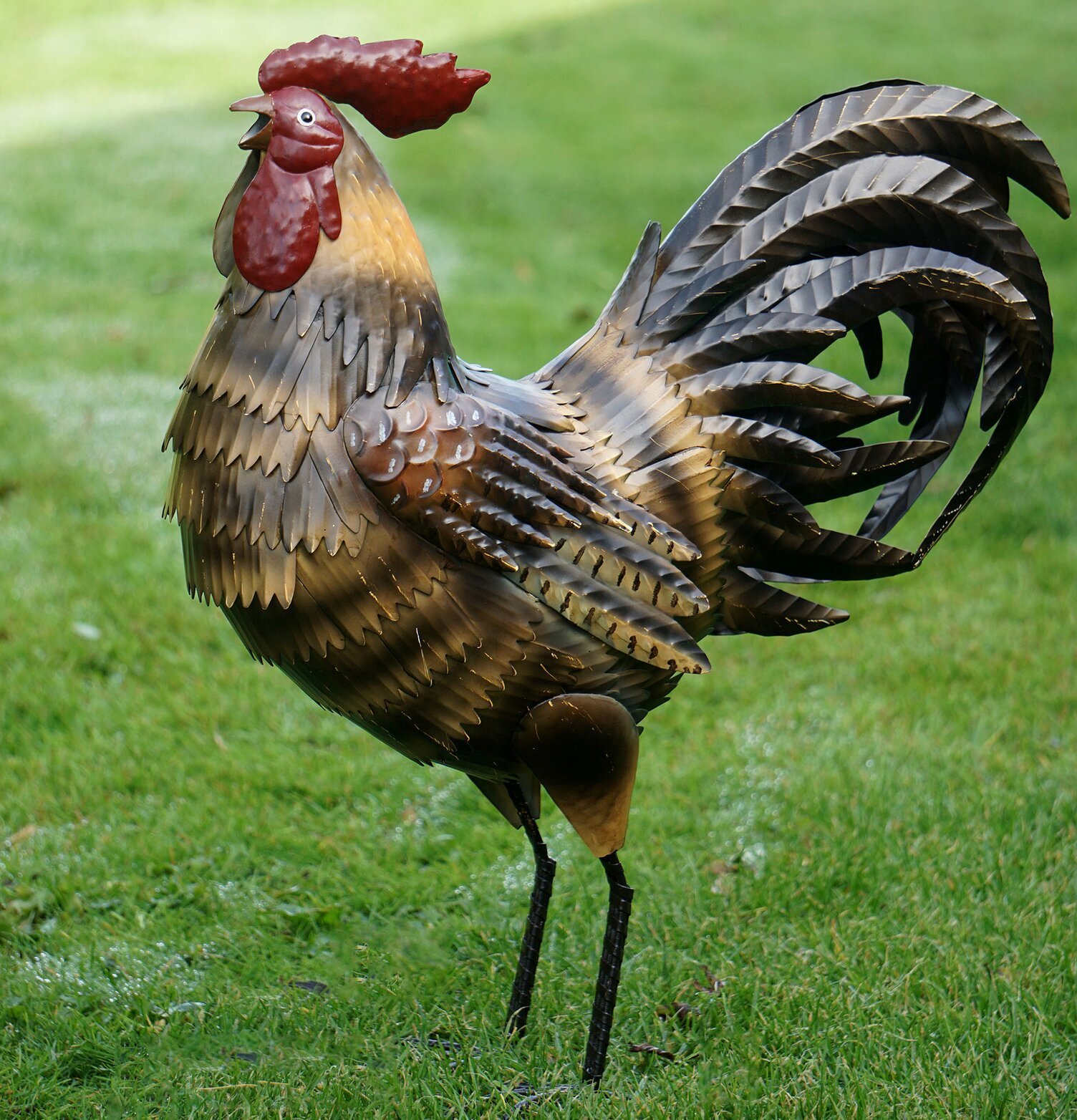 Tupp Metall Beige/Grön från A Lot Decoration i trädgården