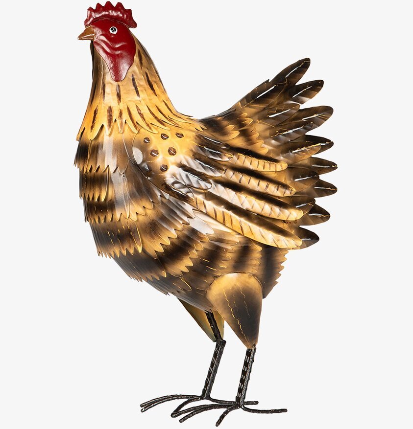 Höna Metall Beige/Grön från A Lot Decoration i detalj