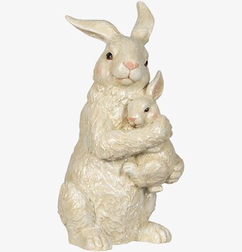 Hare Kramas Vit/Glitter Poly från A Lot Decoration kramar