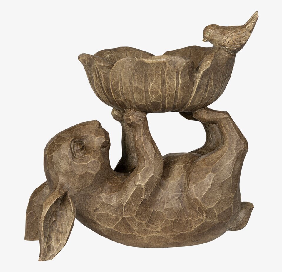 Liggande Hare med Skål Poly från A Lot Decoration