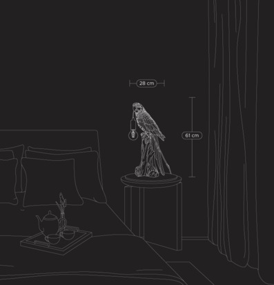 Bords/golvlampa Timmy Antikguld från Werner Voss