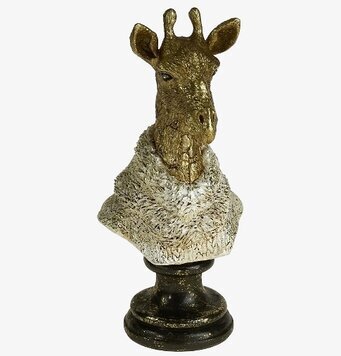 Byst Giraff Poly Guld/Vit från Werner Voss på mörk bas