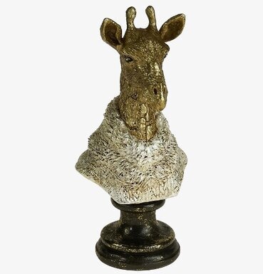 Byst Giraff Poly Guld/Vit från Werner Voss på mörk bas