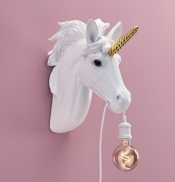 Vägglampa Unicorn Vit/Guld från Werner Voss på rosa vägg