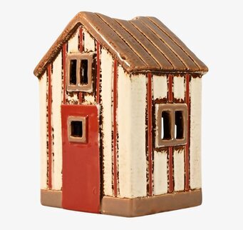 Bild av charmig ljuslykta med svensk strandbodstil