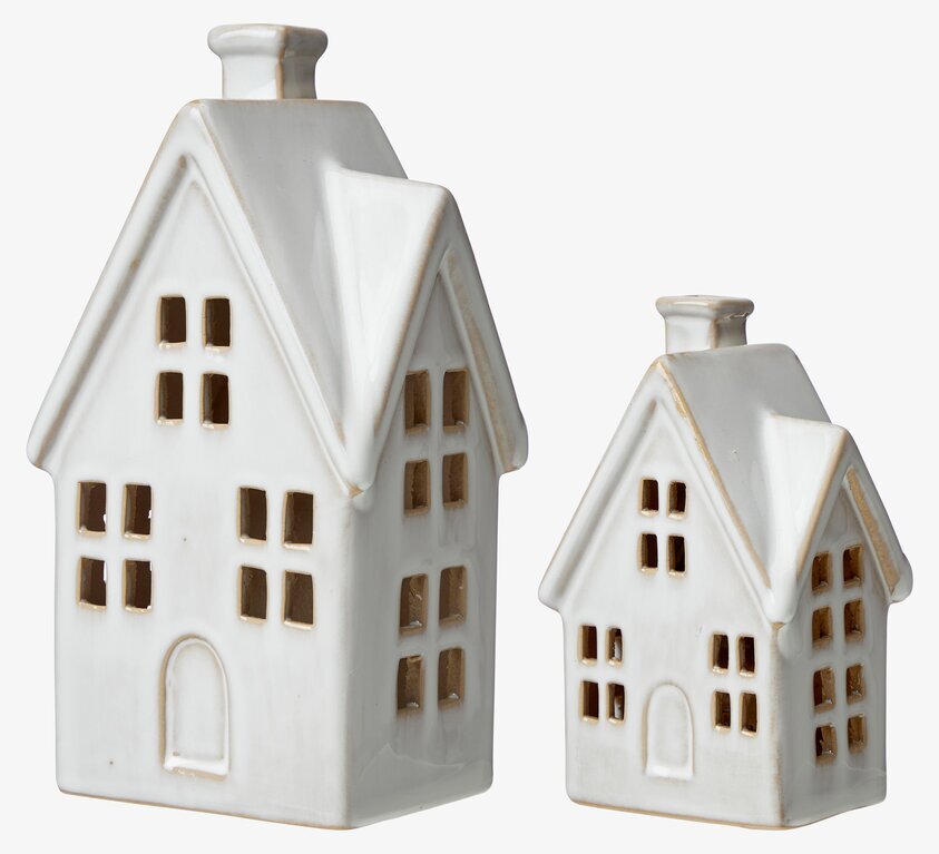 Ljushus LED Offwhite Set/2 från Wikholm Form i keramik