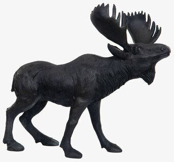 Älg Brun/Svart Poly från A Lot Decoration, detaljrik staty
