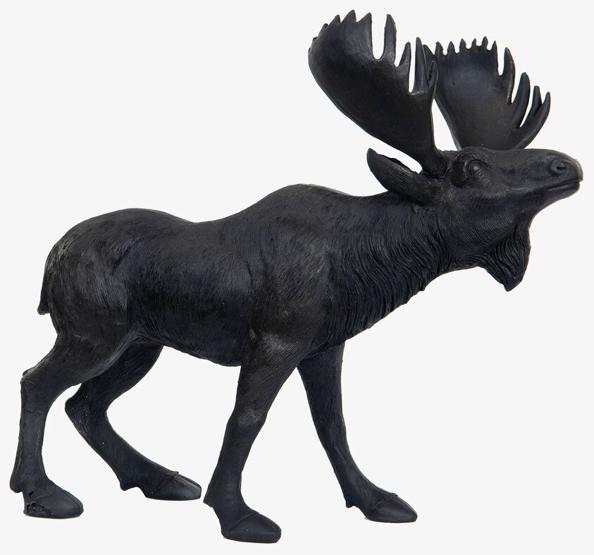 Älg Brun/Svart Poly från A Lot Decoration, detaljrik staty