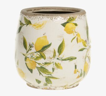 Kruka Limone Creme Ø12cm Chic Antique Krukor Örtkrukor Glaskrukor