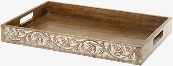 Bricka Tours Natur från Chic Antique med snidade detaljer