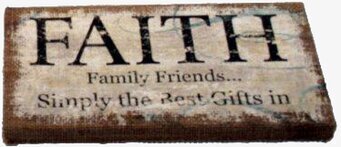 Tavla Faith från Interstil med rustik design och budskap