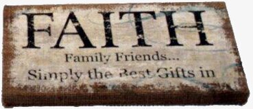 Tavla Faith från Interstil med rustik design och budskap