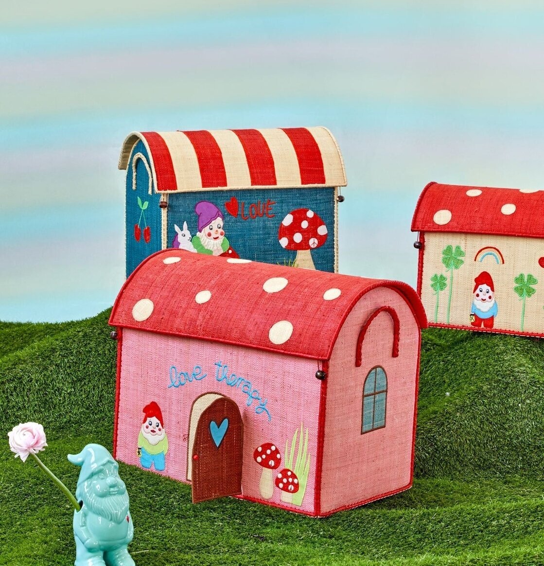 Förvaringskorg Love Therapy Theme från Rice i sagohusform