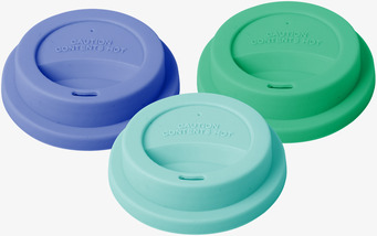 Foto av tre silikonlock i blå nyanser och deras funktion