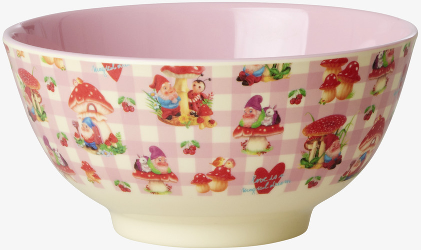 Skål Love Therapy Gnome Print från Rice med tomtemotiv