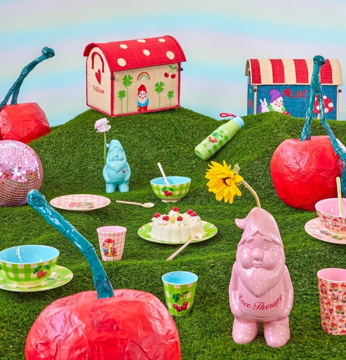 Bild av färgglad fantasi och kreativitet i sagovärld