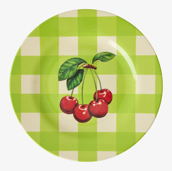 Assiett Love Therapy Cherry Print från Rice med körsbärsmotiv