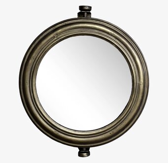 Väggspegel Antik Mässing från Chic Antique med åldrad ram