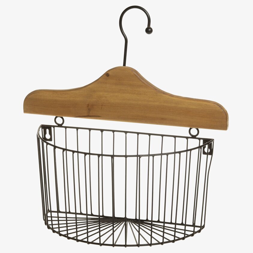 Förvaringskorg Med Galge från Chic Antique i metall och trä