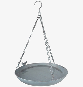 Fågelbad Kedja Grå från Gardenlife med upphängning i kedjor