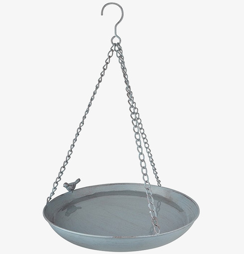 Fågelbad Kedja Grå från Gardenlife med upphängning i kedjor