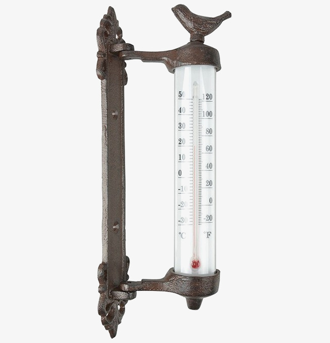 Termometer Gjutjärn Fågel från Gardenlife i trädgård