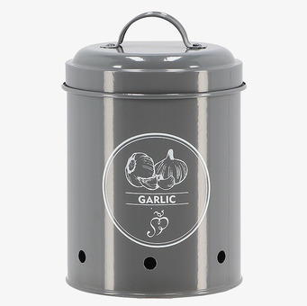 Bild av stilren antracitfärgad vitlöksförvaringsburk
