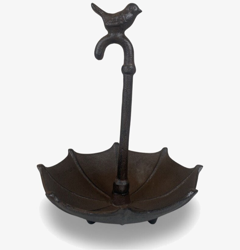 Fågelbad Paraply Gjutjärn från Miljögården i trädgård