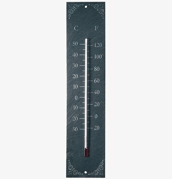 Väggtermometer Skiffer från Gardenlife för väggmontering
