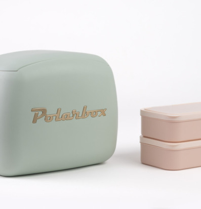 Kylväska Classic 6 L Matcha/Gold från Polarbox med matlådor