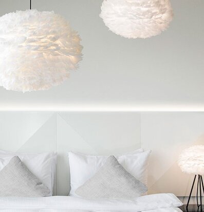 Eos Lampskärm X-Large från Eos - Vita ovanför dubbelsäng