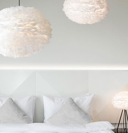 Eos Lampskärm X-Large från Eos - Vita ovanför dubbelsäng