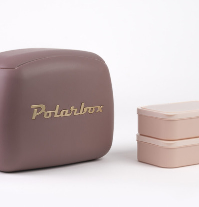 Kylväska Classic 6 L Mauve/Gold från Polarbox med matlådor