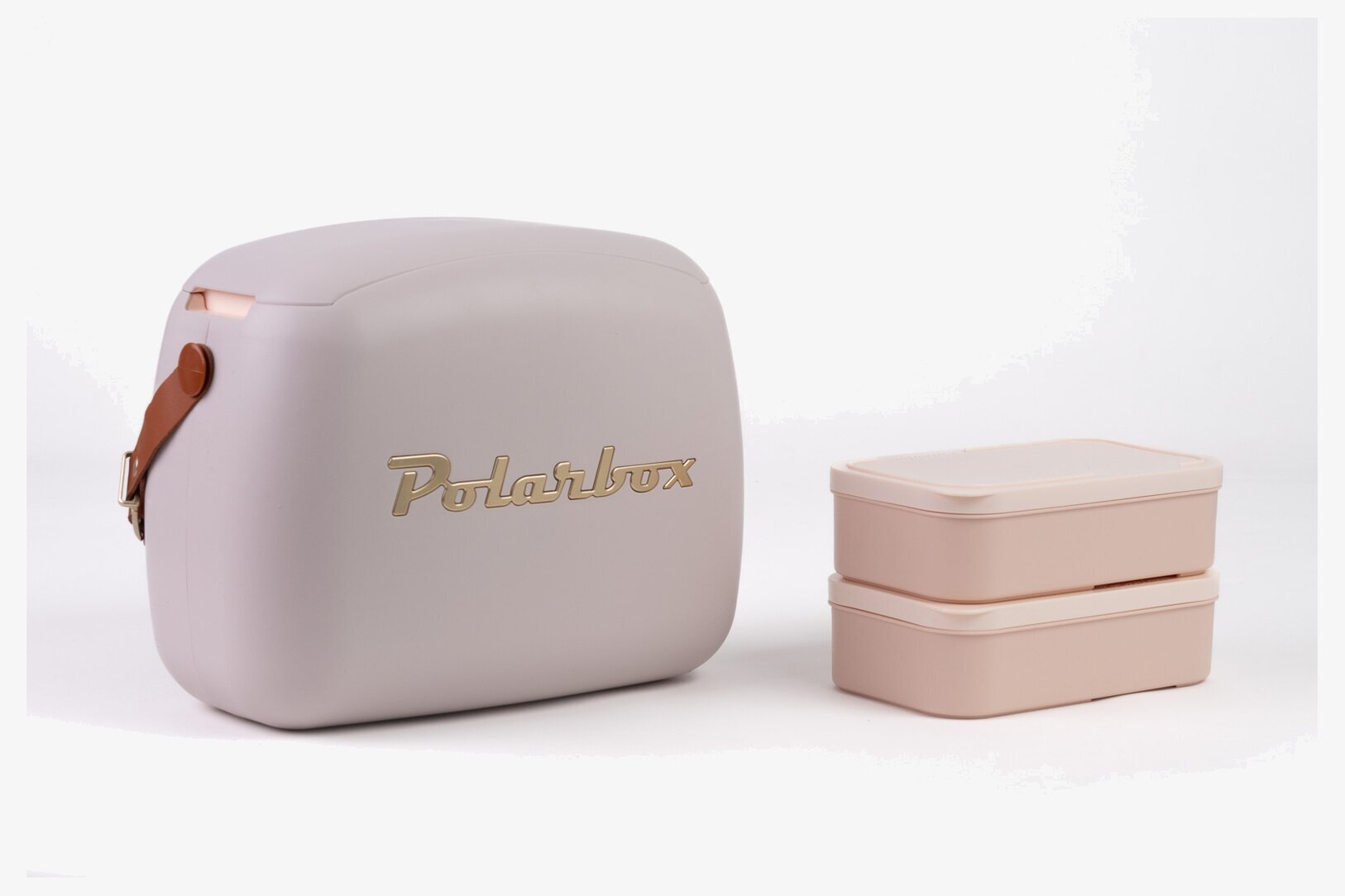 Kylväska Classic 6 L Pearl/Gold från Polarbox, vit bakgrund