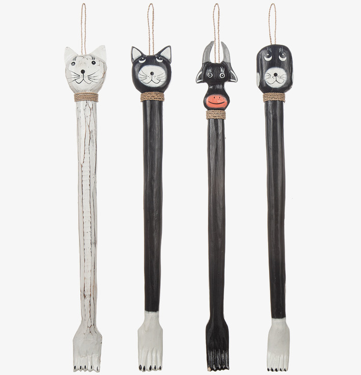 Ryggkliare från Different Design med djurmotiv och träskaft