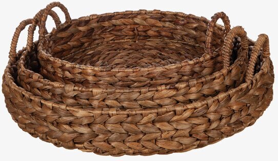 Bricka Vattenhyacint Rund Set/3 från Different Design staplade