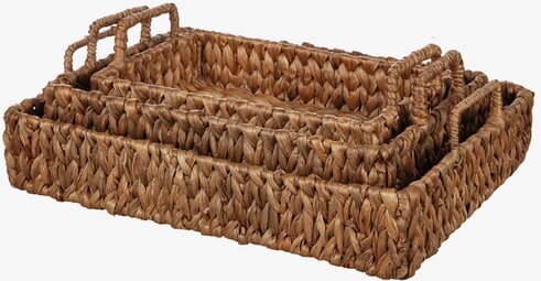 Bricka Vattenhyacint Set/3 från Different Design i flätad stil