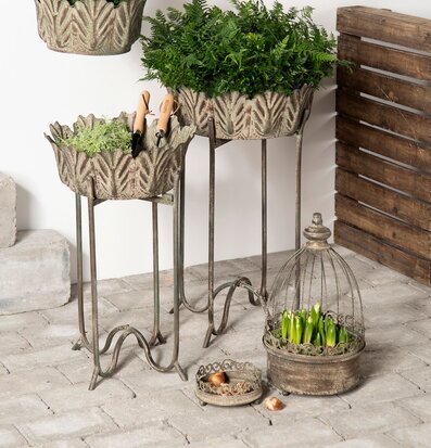 Planteringsbur Metall Grön Set/2 från A Lot Decoration