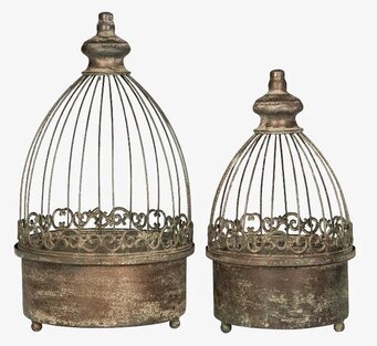 Planteringsbur Metall Grön Set/2 från A Lot Decoration