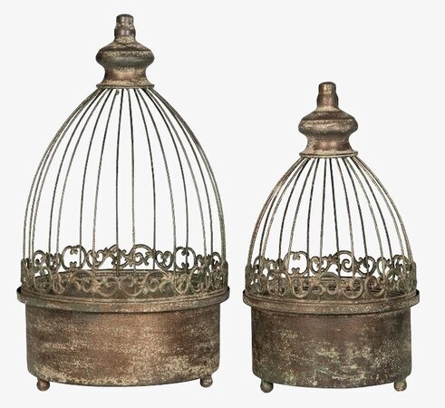 Planteringsbur Metall Grön Set/2 från A Lot Decoration