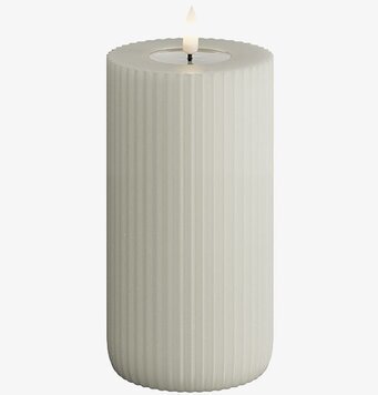 Solid Stripe Candle Sand 15cm från Deluxe Homeart