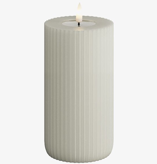 Solid Stripe Candle Sand 15cm från Deluxe Homeart